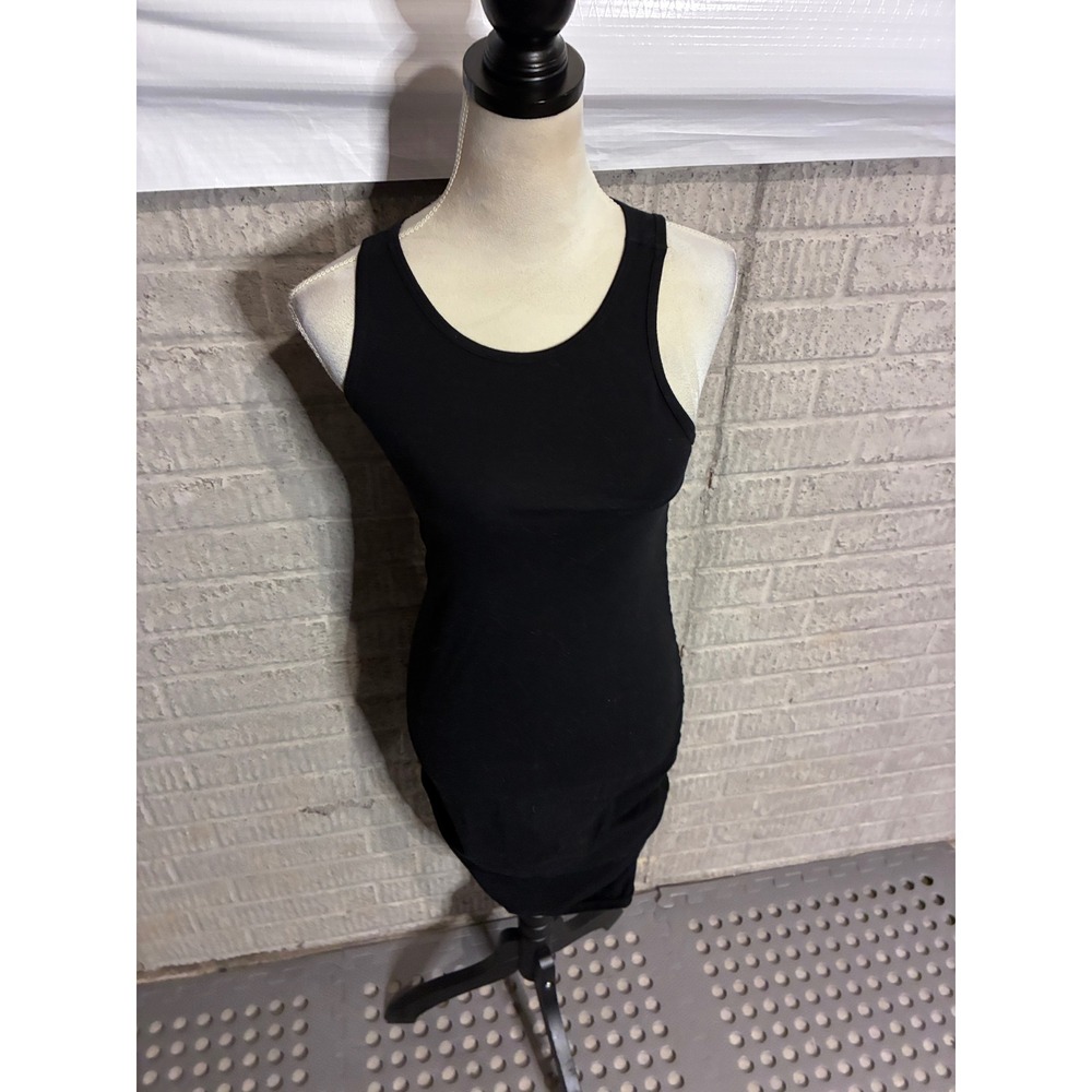 Isabel by Ingrid & Isabel Black Ruched Maternity Tank Bodycon Dress XS